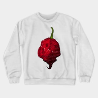 Habanero Chilli Pepper Sticker Spicy Hot Jalapeno Carolina Reaper Crewneck Sweatshirt